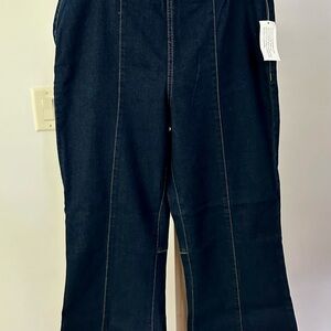 INC International Concepts Blue Flare Wide Leg Jeans